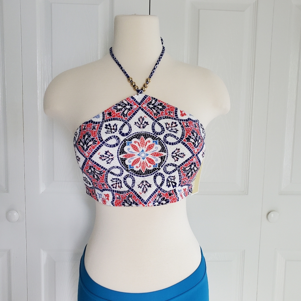 Michael Kors Santorini Beaded Halter Bikini Top - Picture 2 of 14